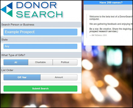 charitable database giving donorsearch donations acquire relevant philanthropy effectively fill using need